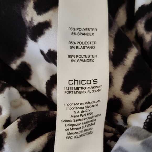 Chicos Leopard Print Cheetah Print Pants Wide Leg - Picture 9 of 9